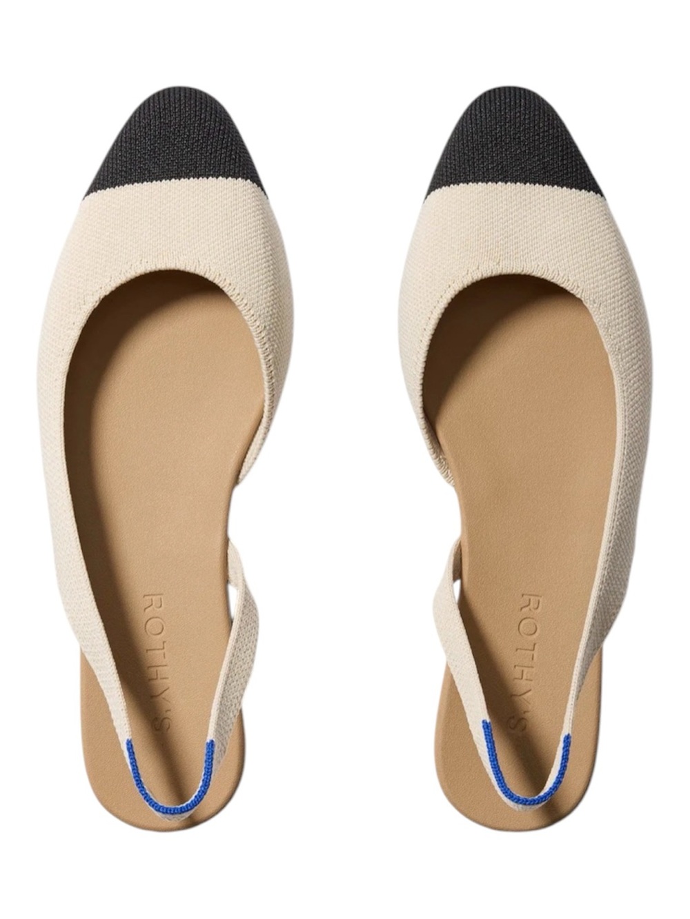 Rothy’s The Almond Slingback in Conch Captoe Sz 9.5
